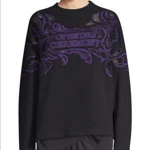 Opening Ceremony Lace Black Sweatshirt